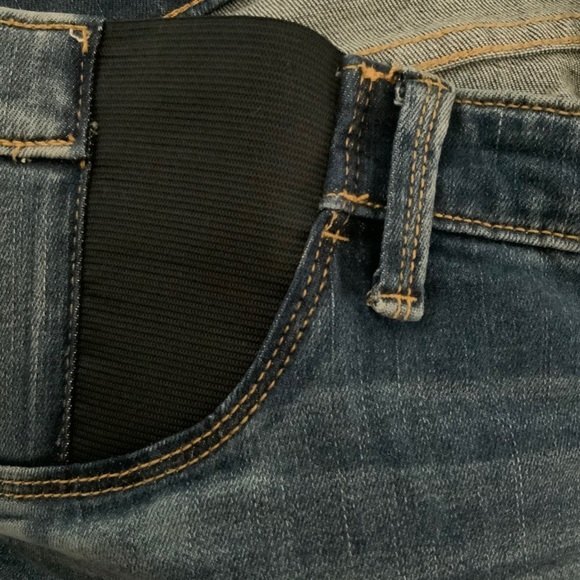 Liz Lange Maternity for Target Jeans Women Size S Blue Ankle Skinny Distressed - Picture 8 of 9